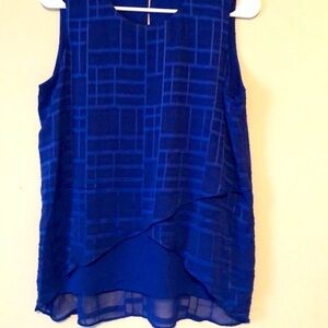 Chaus  blue blouse. (Nwot)Size small